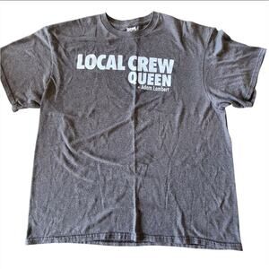Local Crew Queen + Adam Lambert Promo Stagehand/Crew Member Brown T-shirt sz XL